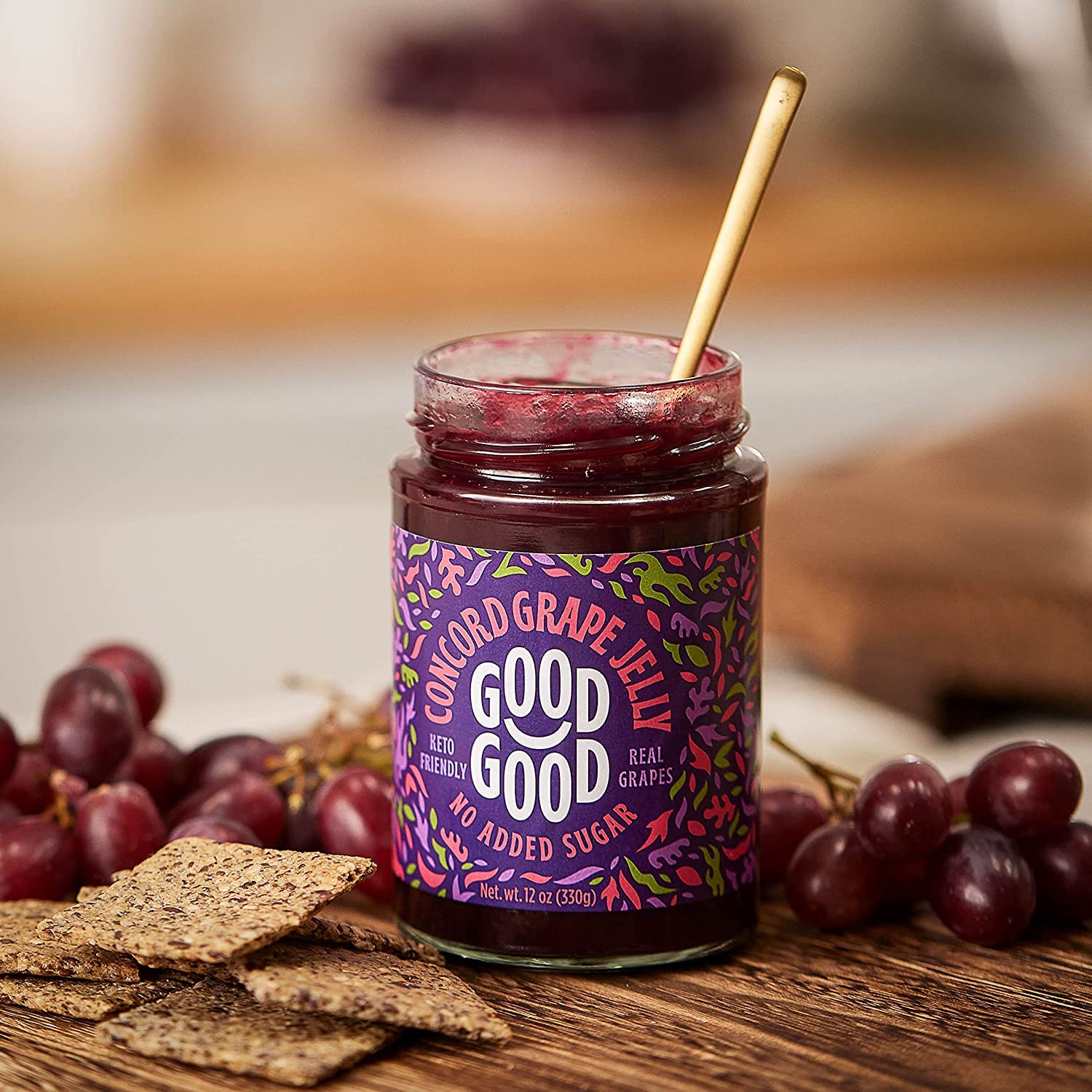 Amazon.com: GOOD GOOD Concord Grape Jam - No Added Sugar - Low