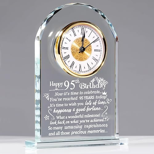Vista 16 de Ornalrist Reloj de cristal de feliz cumpleaños 70 para mujeres, hombres, recuerdo de cumpleaños de 70 años para mamá, papá, padres, decoración