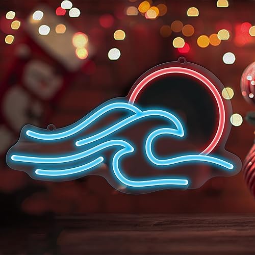 Miniatura 7 de Hinittey Letrero de neón para decoración de pared, luces de neón LED con atenuador y montañas de hielo para decoración del hogar, regalos creativos