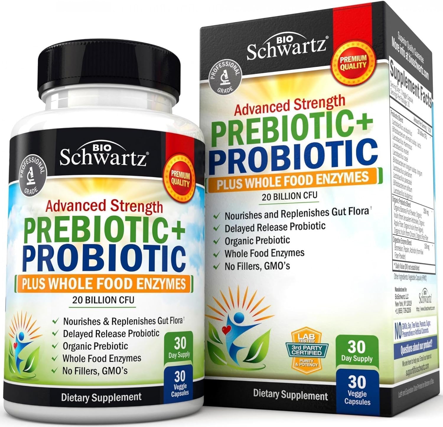 Prebiotics and Probiotic with Whole Food Enzymes for Adults Women & Men - Probiotics Lactobacillus Acidophilus - Digestive Health Capsules Shelf Stable Supplement - Non-GMO Gluten & Dairy Free -30ct (B0DGX6M78C) Amazon Price History, Amazon Price Tracker