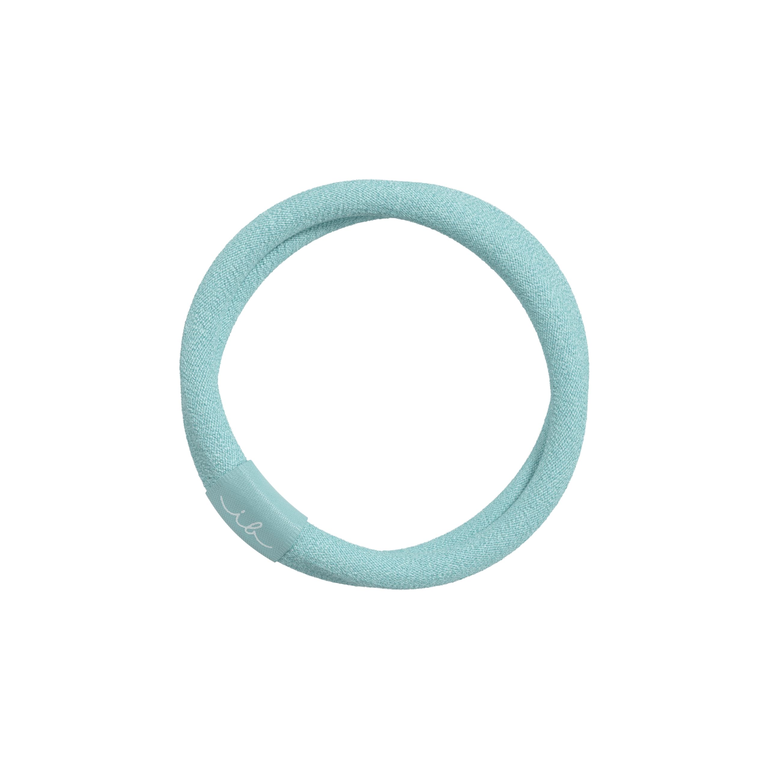 invisibobble BEAUTIES Bebé Azul (4 piezas) – Ligas trenzadas azul y verde – Espirales para cola o pulsera – Sujeción suave cabello fino