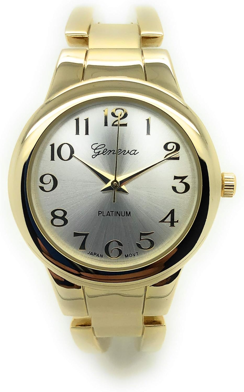 Ladies Round Elegant Simple Casual Metal Bangle Cuff Fashion Watch Easy Reader Dial