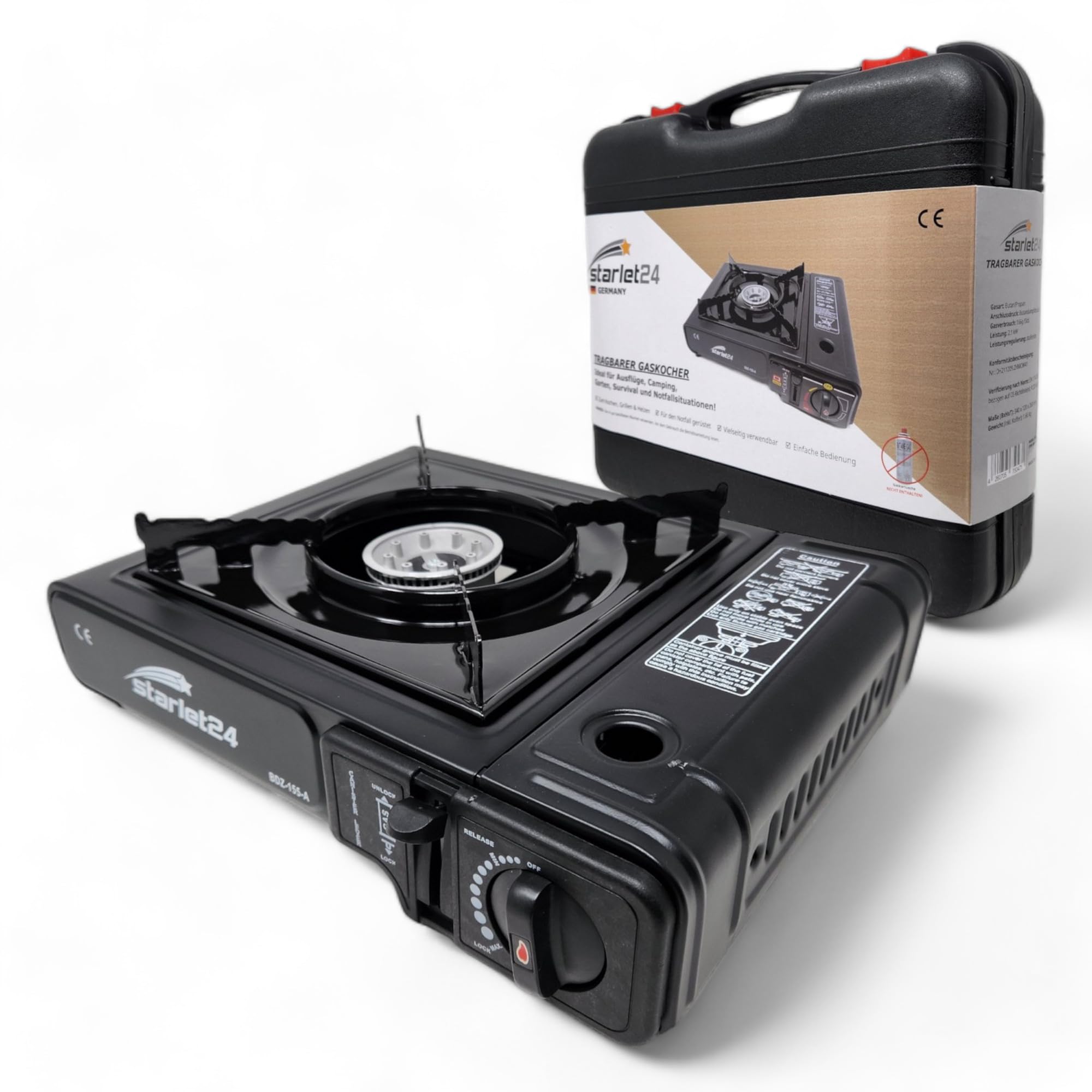 Starlet24 - Hornillo de Gas Compacto para Camping