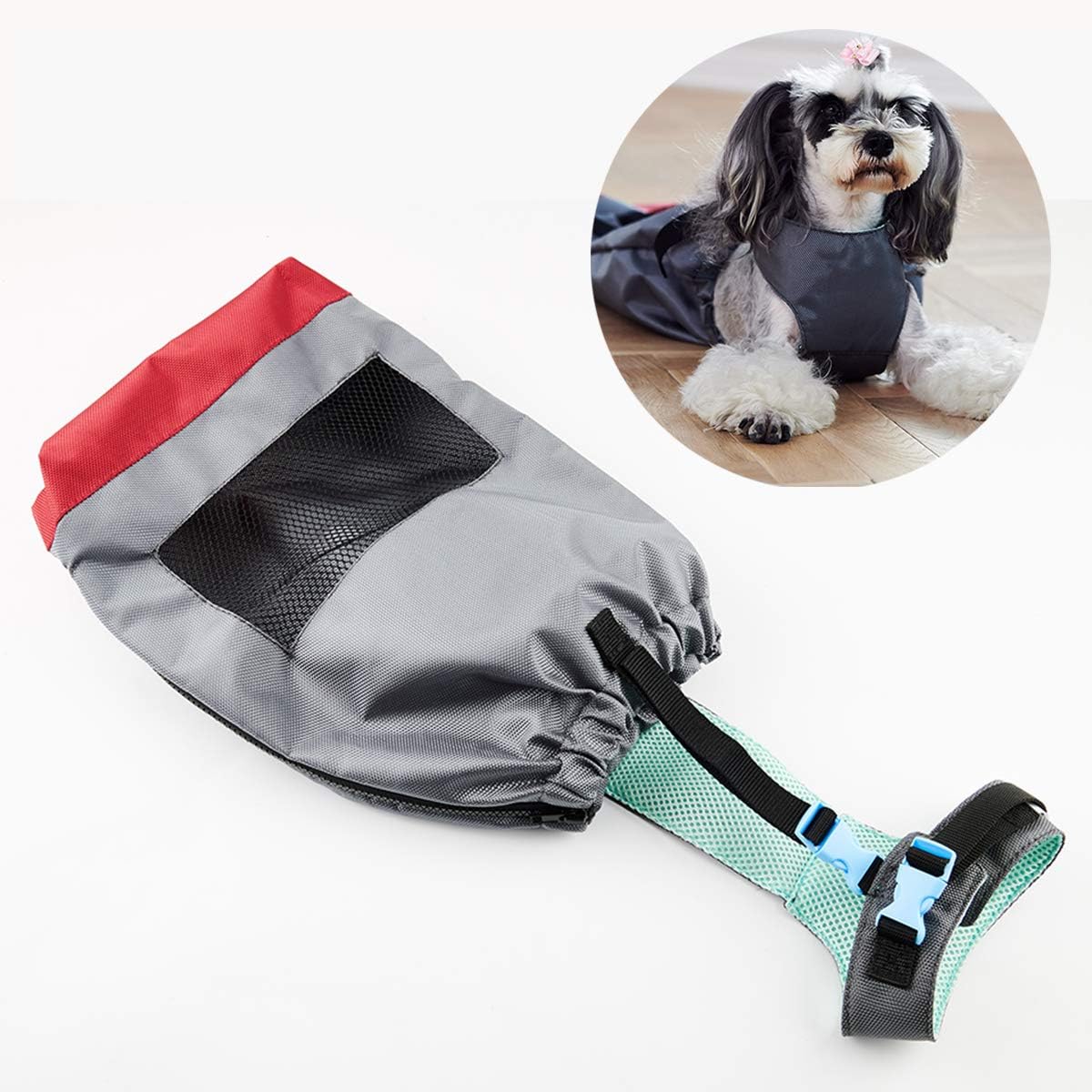 Lovinouse Drag Bag for Paralyzed Pets, Breathable Wear-Resisting Dog Protect Bag Anti-Scratch Auxiliary Project, Walking Drag Bag for Chest Limbs of Disabled Pets