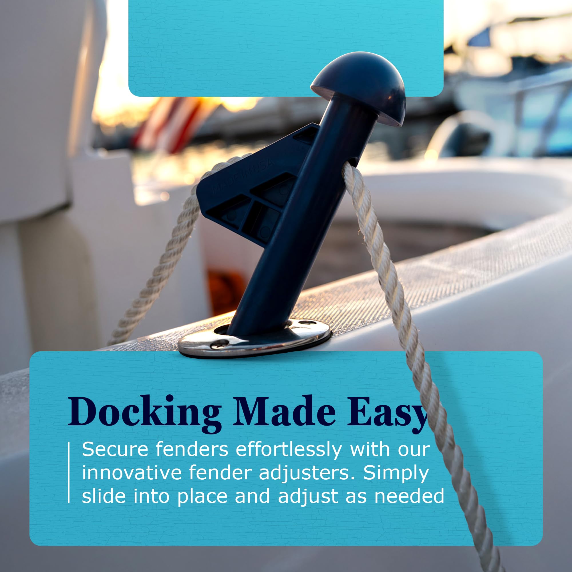 DLFender Rod Holder Version for Boating Fenders - Multifunctional Fender Adjuster Holder Also Doubles as Boarding and Exiting Handle - Innovative Fishing Boat Accessory