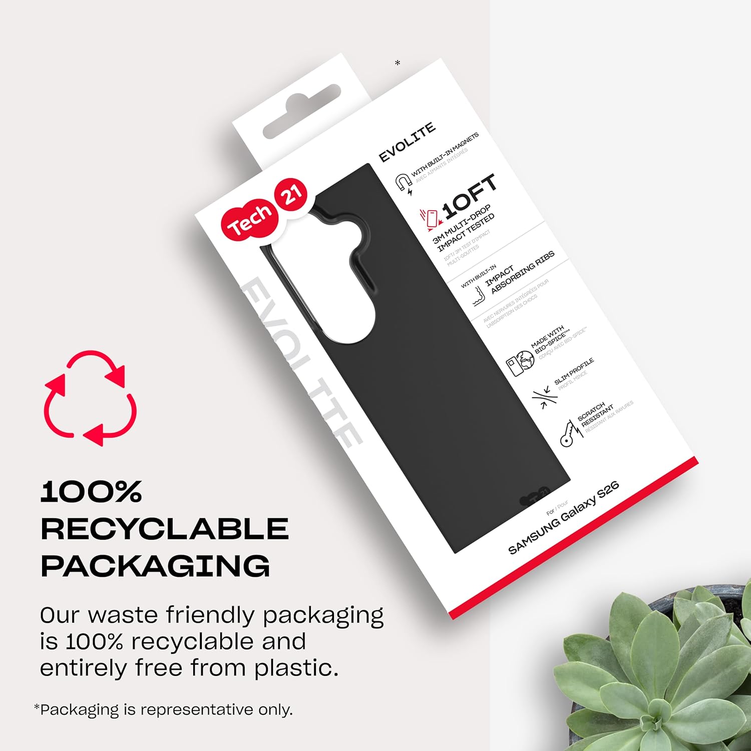 Tech21 Samsung Galaxy S26 Evolite with Magnet - Black