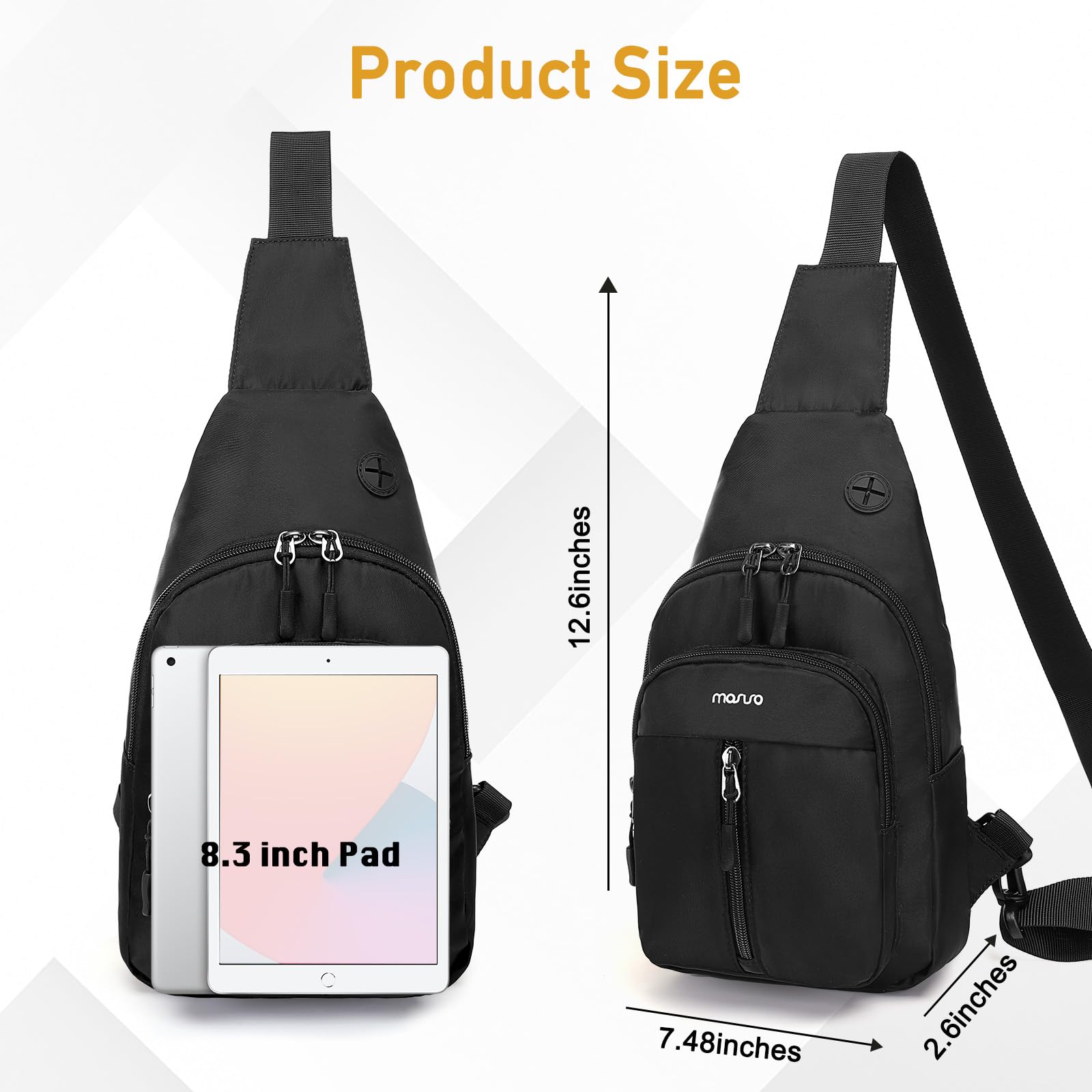 Small Crossbody Sling Backpack Daypack, Waterproof Polyester, 5 Pockets, 10L Amazon.com: Waterproof Sling Bag Crossbody Backpack for Men  main image 2