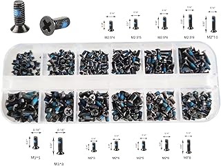 360pcs Blue Nylok Screws Kit 12 Sizes,Laptop Notebook Computer Replacement Assortment, M2 M2.5 M3 for Lenovo Toshiba Gateway Samsung HP IBM Dell Sony Acer Asus SSD Hard Disk SATA M.2 SSD,by Persberg