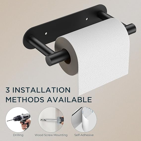 FORIOUS Commercial Toilet Paper Holder Wall Mount Bathroom Tissue Holder
