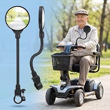 Scooter Mirrors, Electric Scooter Mirror Adjustable Rotating Electric Scooters Rear View Mirrors Mobility Scooters Rear View Mirror Mobility-Scooter Accessories for Elderly