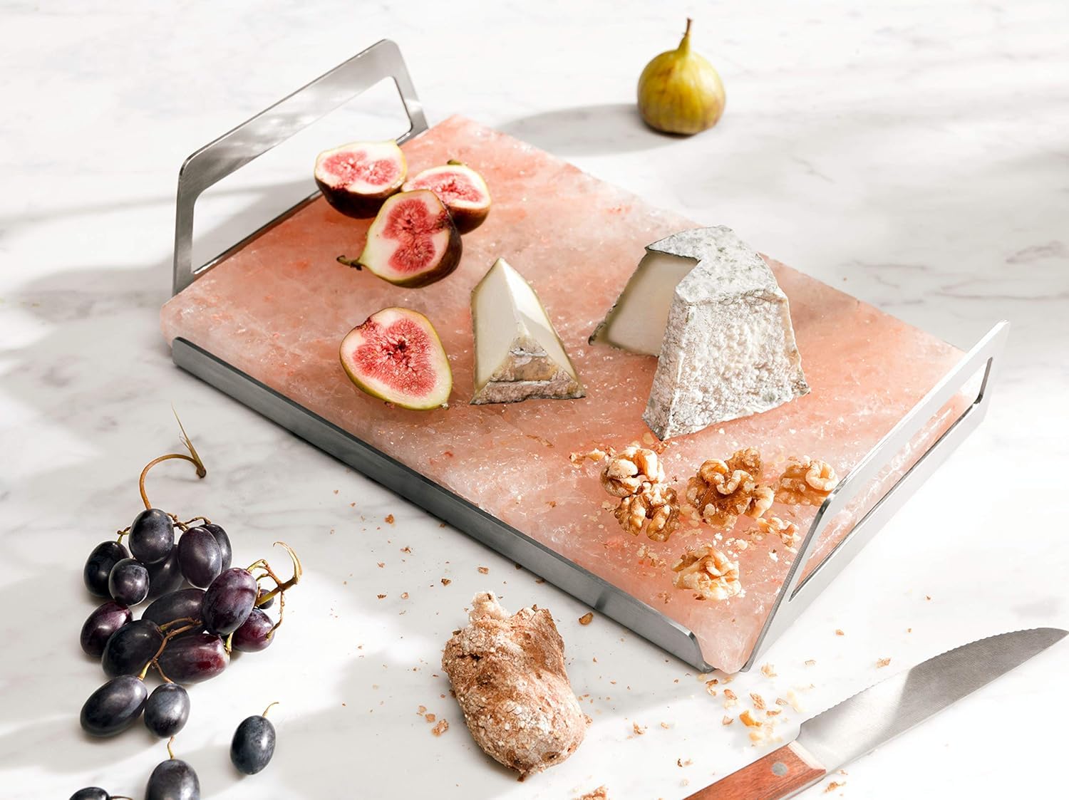 Electrolux E2SLT Pietra di Sale, Piastra in pietra da cottura in Sale rosa dell'Himalaya, Piastra da Cottura, 20x30x4 cm, 3 kg, Utilizzabile alla Griglia, al Forno, a Induzione o Come Piatto Freddo