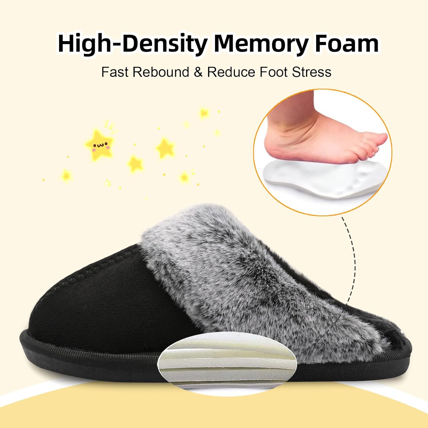 Besroad Kids Slippers Girls Boys Fuzzy House Slippers Warm Memory Foam House Shoes Soft Plush Bedroom Slippers Slides Indoor Outdoor - Image 4