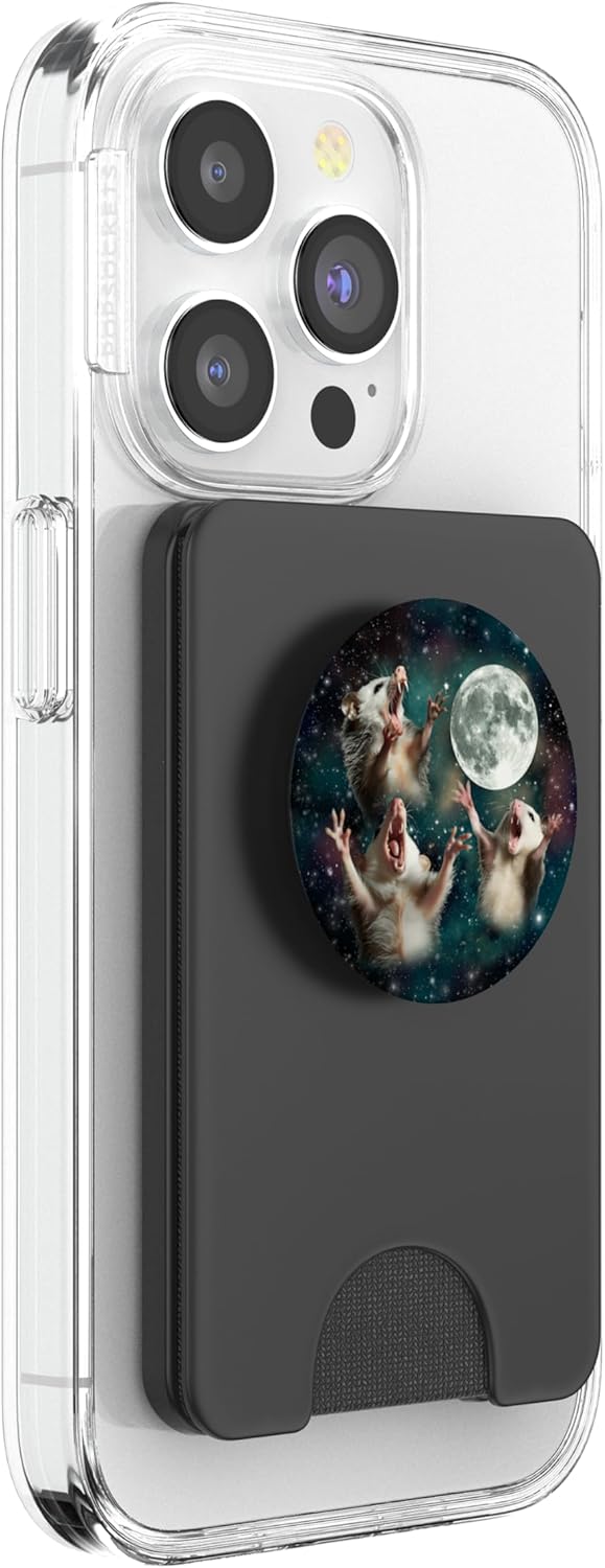 Three Possum Moon | 3 Opossum Funny Weird Cursed Meme PopSockets PopWallet for MagSafe