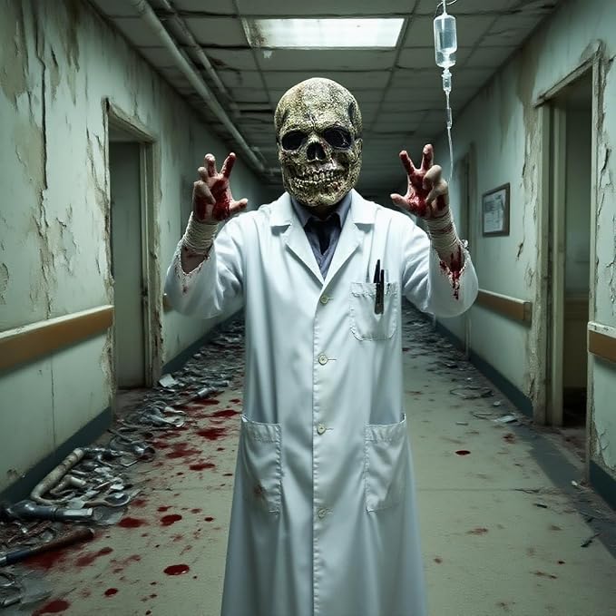 Máscara de látex de calavera para adultos miniatura 9