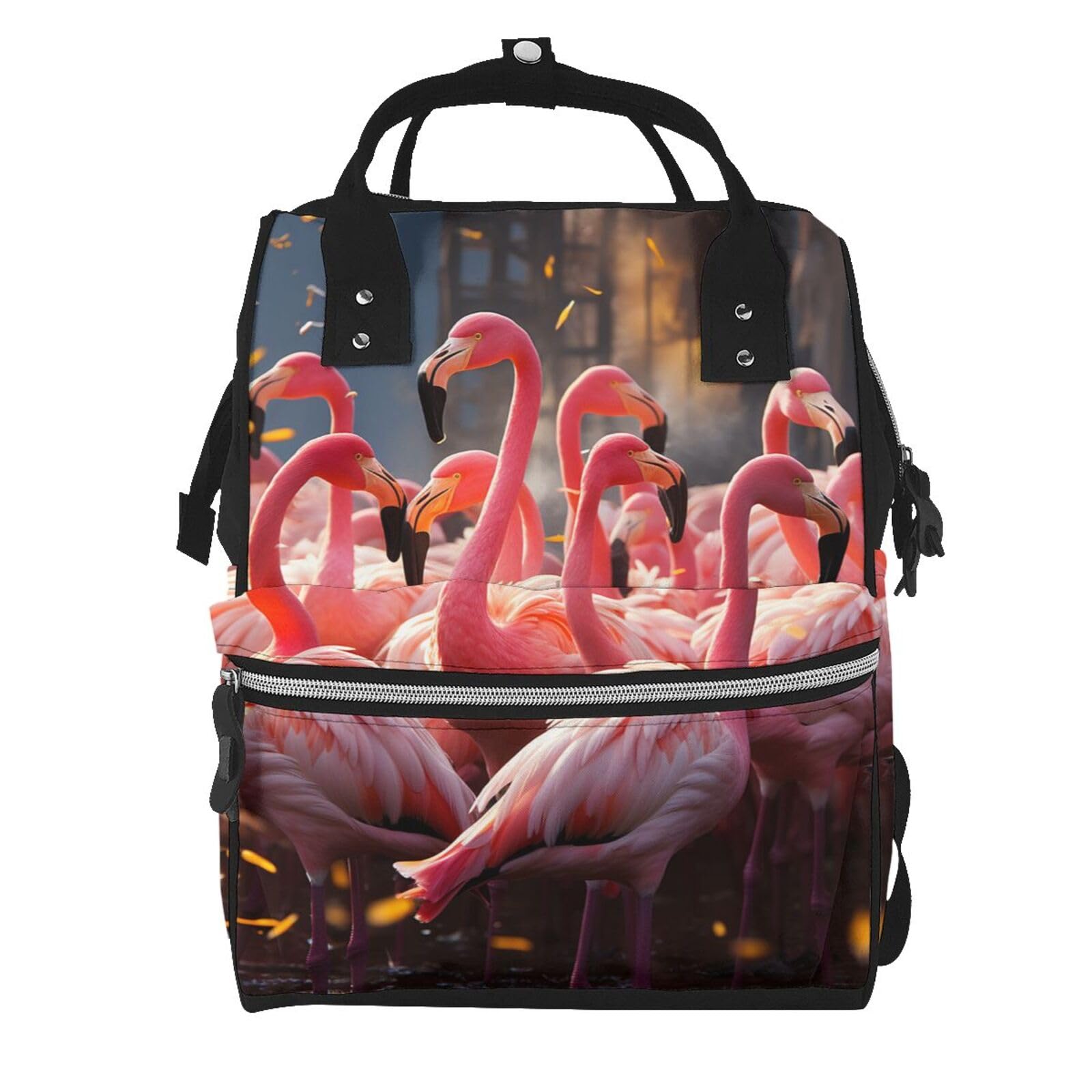 Sac à langer multifonction noir grand format pour ordinateur et voyage - 7