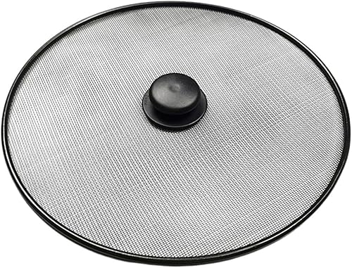 Miniatura 10 de Luxshiny Pantalla de salpicaduras de acero inoxidable para sartén de malla de 11.4 in, cubierta de tapa de olla de cocina, protector contra