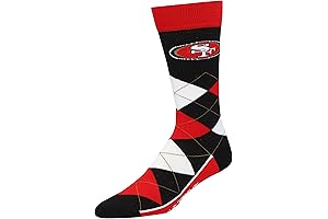 Matching 49ers Argyle Socks for Team Cheer