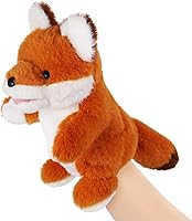 Vista 23 de Títeres de mano de animales de 11 pulgadas, tortuga marina de peluche, dinosaurios, juguetes de marionetas de mano, juguetes de juego de rol