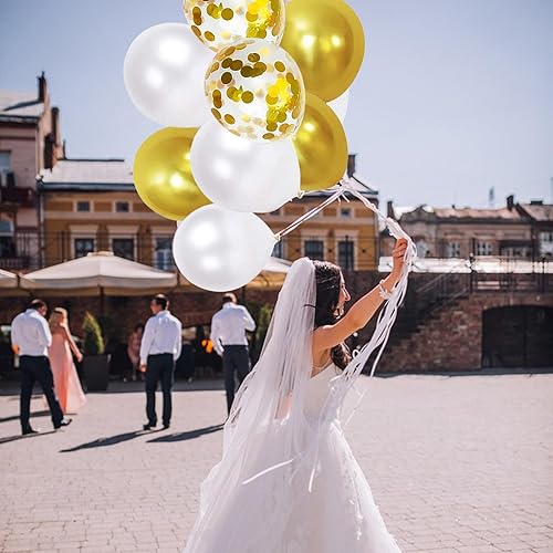 Miniatura 5 de BRT Bearingshui Suministros de decoración de despedida de soltera dorada, globos de despedida de soltera, decoraciones de globos de novia para