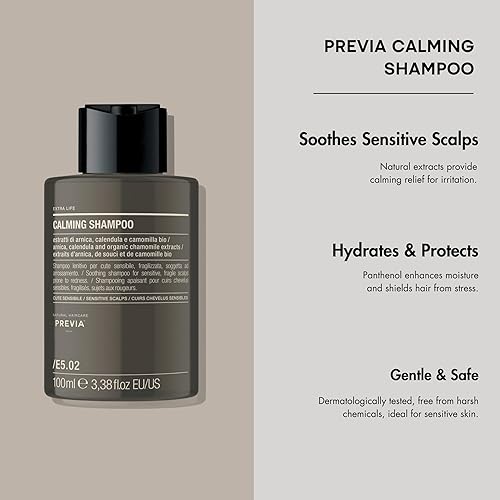Miniatura 2 de PREVIA Extra Life - The Virtuous Scalp Ritual Calming Shampoo  Calmante para cuero cabelludo sensible  Extractos orgánicos de caléndula de