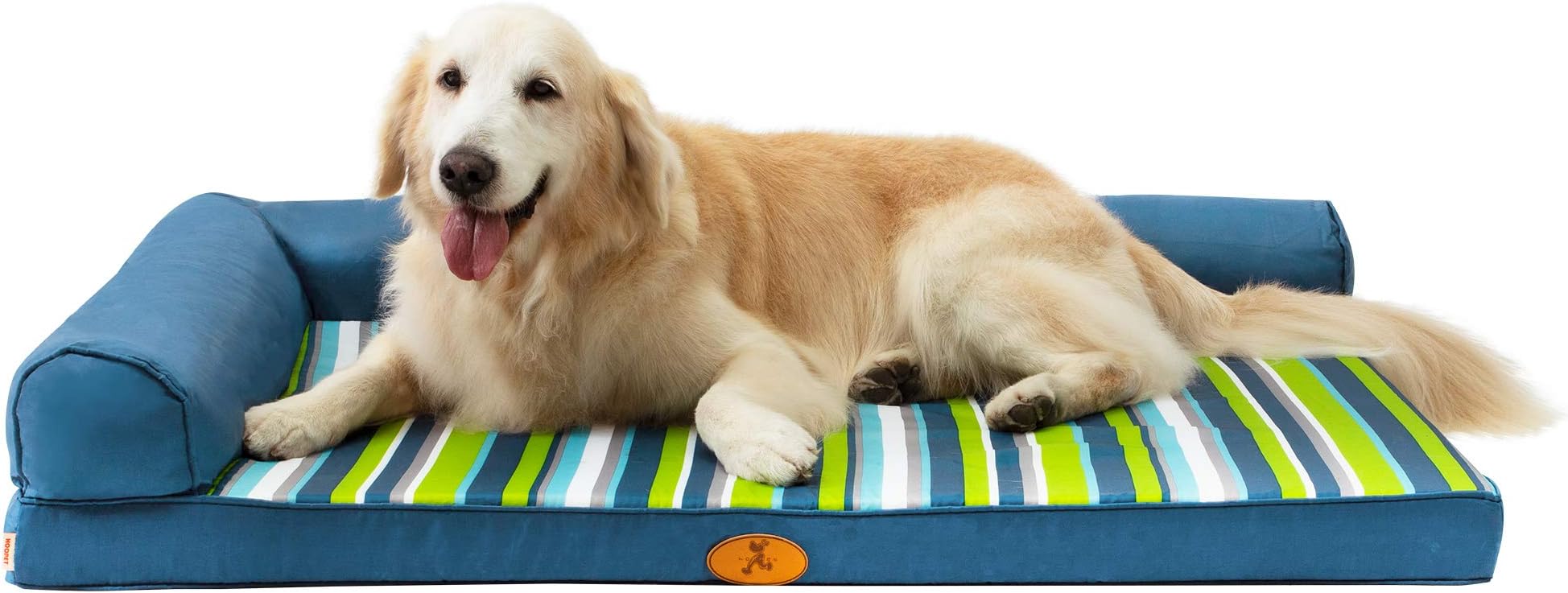 Orthopedic Dog Bed Pet Beds - Waterproof Dog Beds Pillow with Removable Washable Cover Memory Foam Dog Bed Bolster L-Shaped Large 39.4x31.5 inches