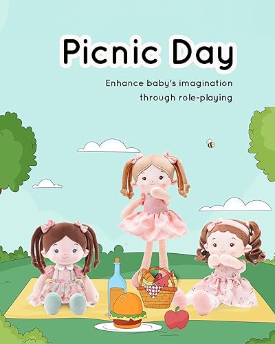 Miniatura 5 de Soft Baby Doll Toys (16''), My First Baby Rag Doll for 1 Year-Old Girl Birthday Gift, Leya Doll Christmas Plush Toys Gift for Toddler Kids Infants