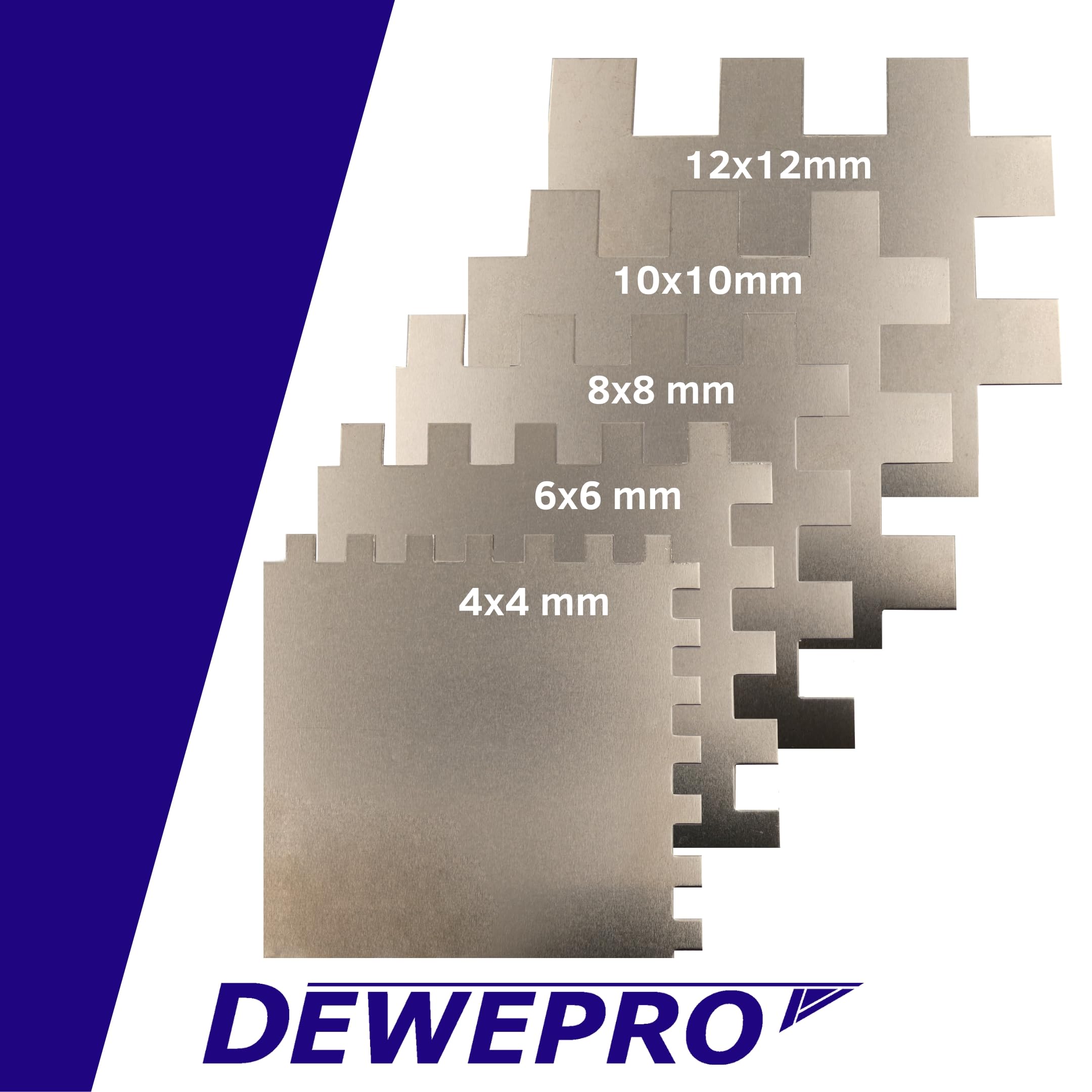 DEWEPRO Zahnkelle PROFI 270 x 130 mm – Zahnspachtel Aus Edelstahl Mit Zahnung 4 x 4 mm – Glättekelle Gezahnt Mit Ergonomischem 2-Komponenten-Griff Für Fliesenkleber Und Mörtel