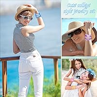 Vista 13 de LUYI Juego de 32 pulseras de joyería preppy para mujer, con cuentas de arcilla coloridas, juego de pulseras Heishi, apilables, pulseras elásticas