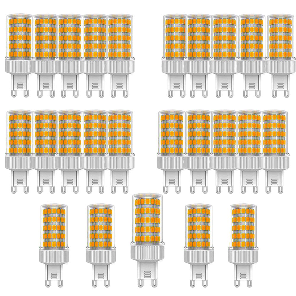 25 Stück G9 10W LED Birne Äquivalente Halogenbirnen 100W G9 1000LM Energiesparlampen G9 Sockel Led Lampe AC 220-240V Nicht Dimmbar Warmweiß 3000K G9 Kapselbirne
