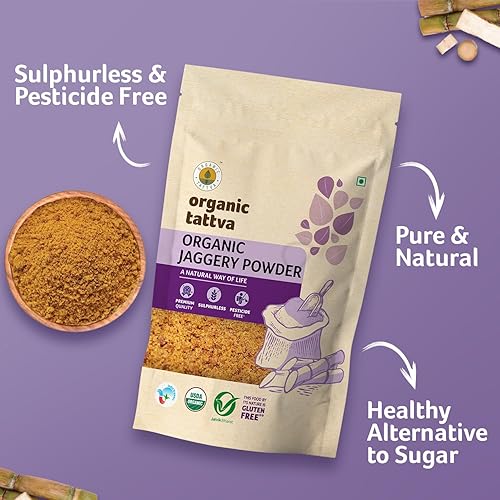 Miniatura 5 de Organic Tattva Jaggery en polvo, 17.64 oz certificado por USDA