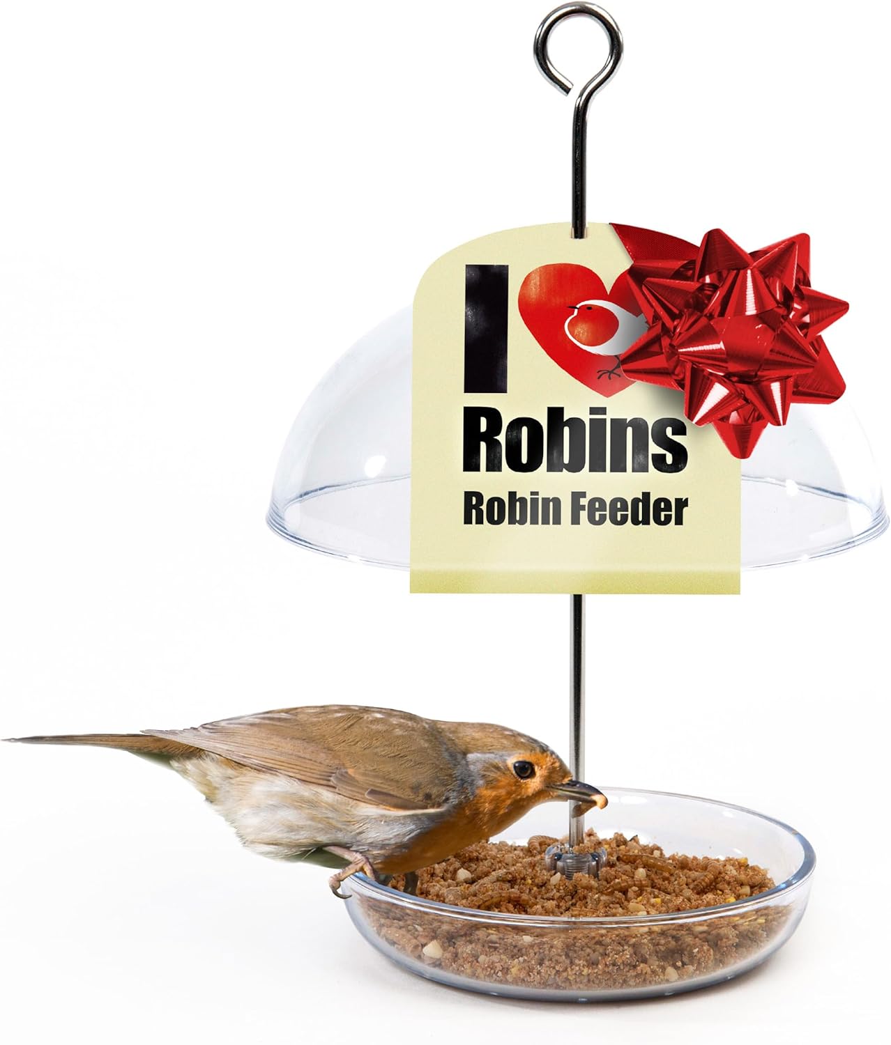 Bluebird Mealworm Feeder - Jacobi Jayne® Pearl Feeder Mini™ - Domed Small Bluebird Feeder - Live Mealworm Feeder Hanging for Outdoors and Backyards