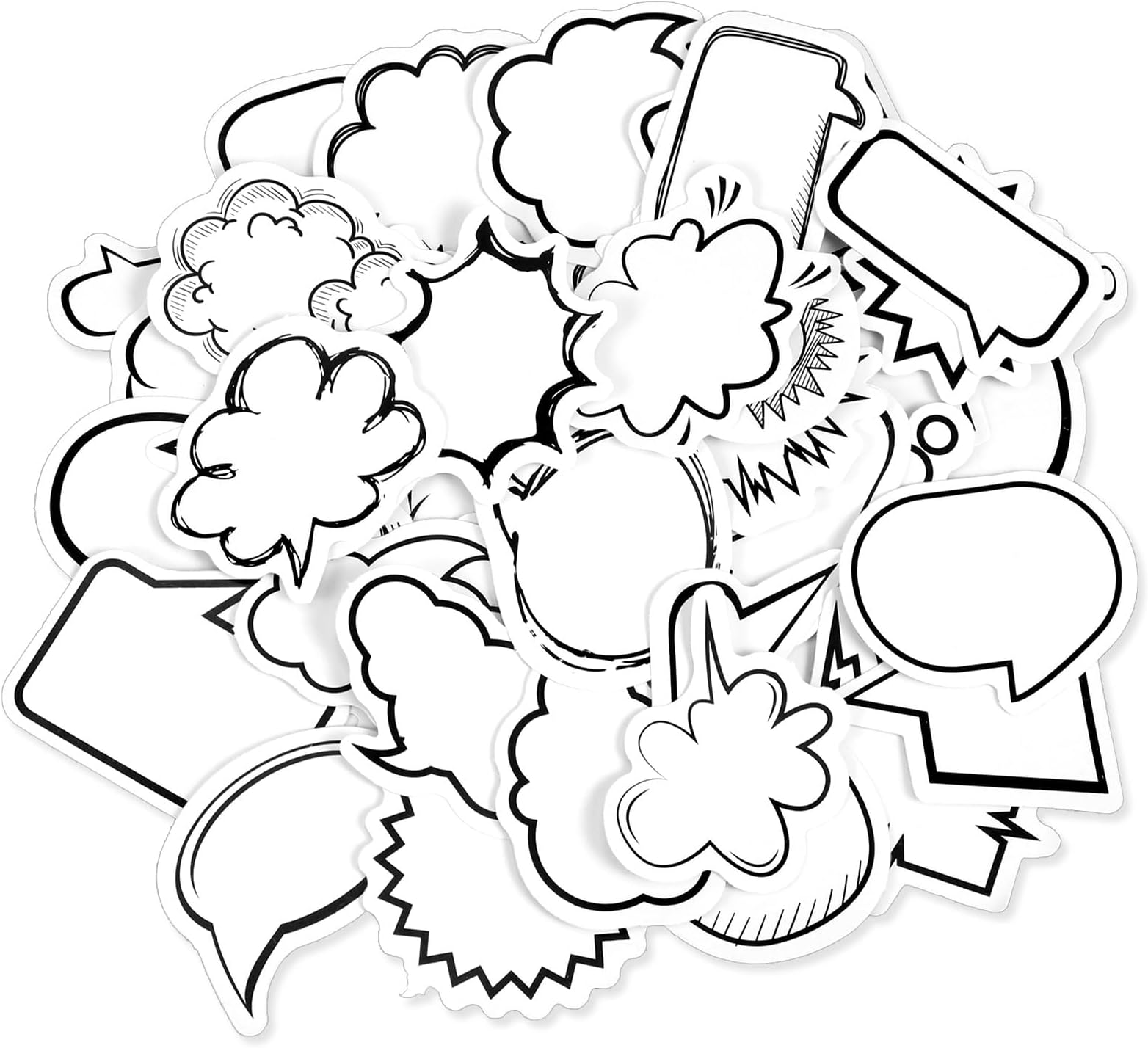 Amazon.com : Amabro 90PCS Adhesive Dialog Box Paper Stickers Name Tag ...