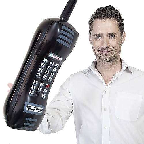 Miniatura 6 de Paquete de 2 cajas inflables para teléfono celular y boom box de los años 80, retro de los años 90, teléfono móvil y radio Boombox para accesorios