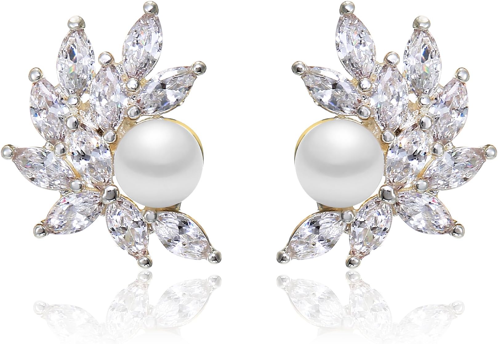 YMIMIWIWIEarrings Holy Stud Earrings for Girls/Women, Sliver Gold Wedding Earrings for Bridesmaids