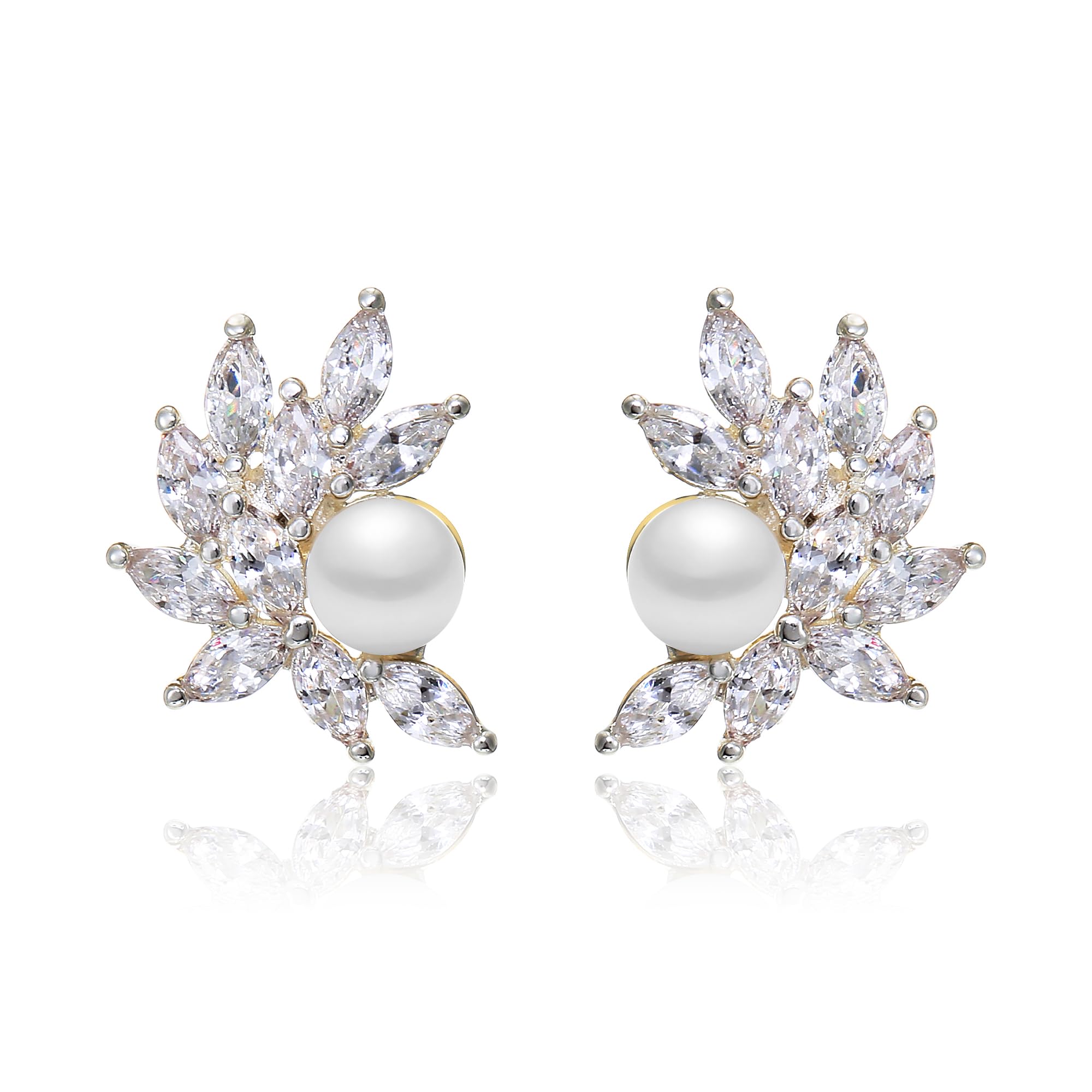 YMIMIWIWIEarrings Holy Stud Earrings for Girls/Women, Sliver Gold Wedding Earrings for Bridesmaids