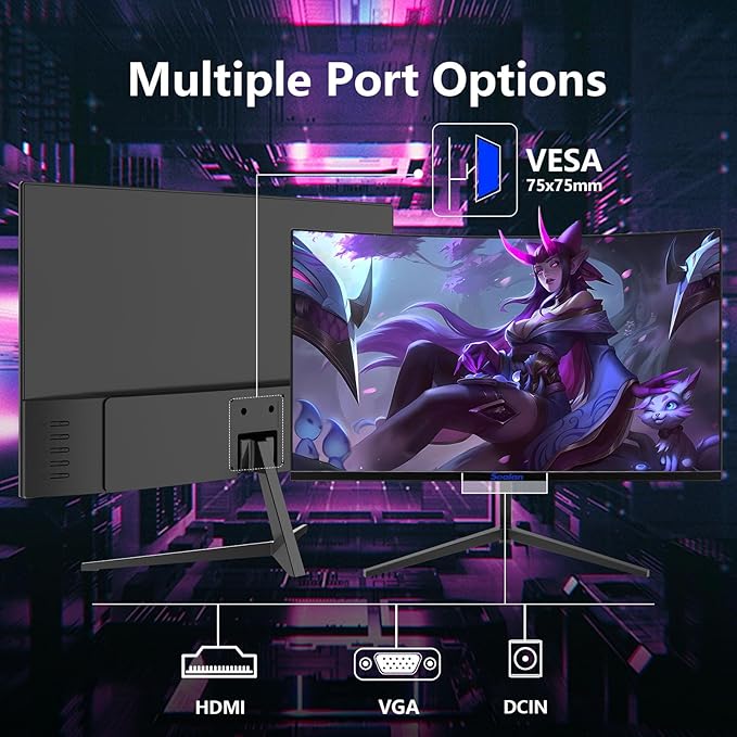 Monitor Curvo Gaming 24 Pulgadas FHD 100Hz miniatura 9