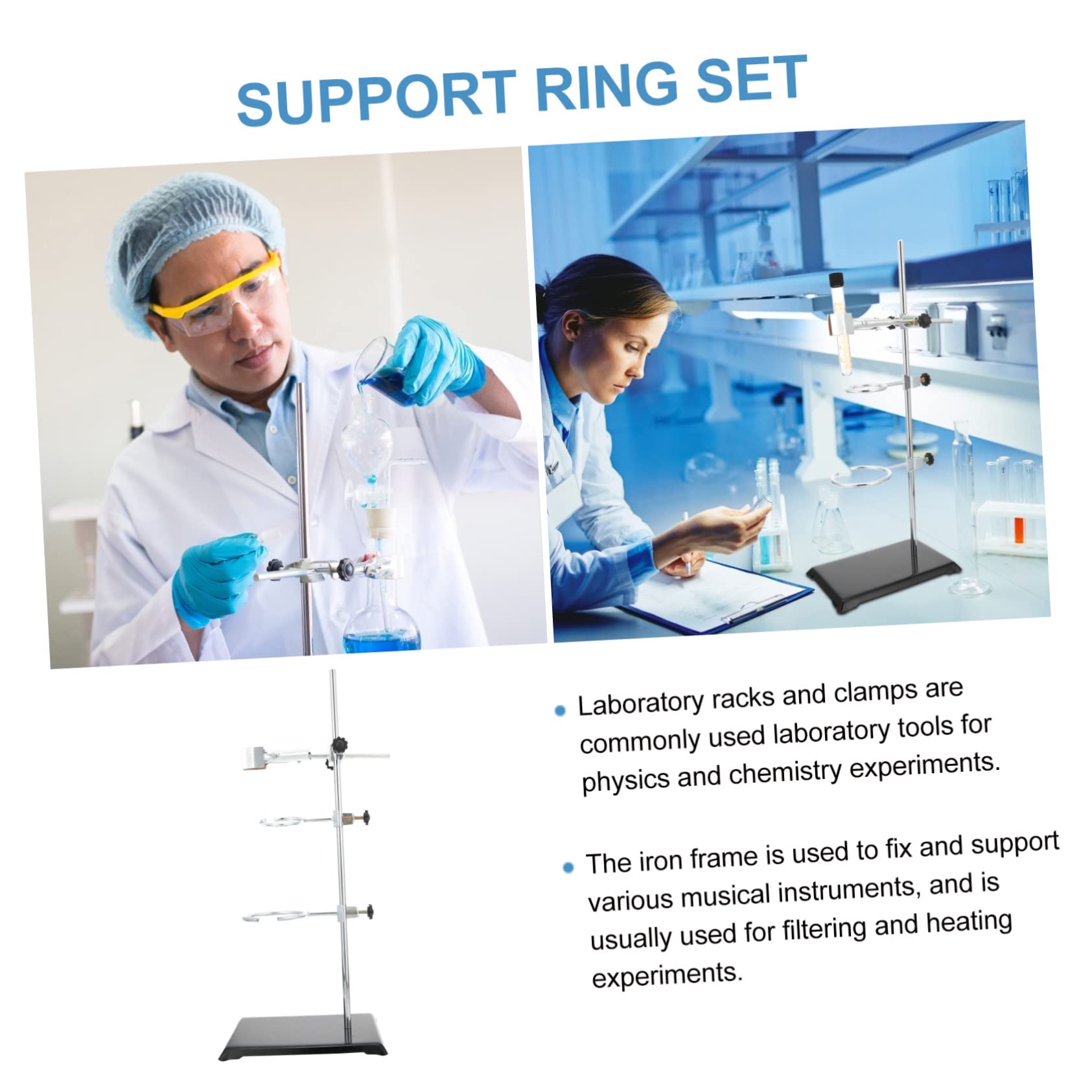 MAGICLULU 1pezzi Supporto Da Laboratorio in Ferro Strumento Supporto Morsetto Articoli Metallici Qualità Per Esperimenti Filtrazione e Riscaldamento