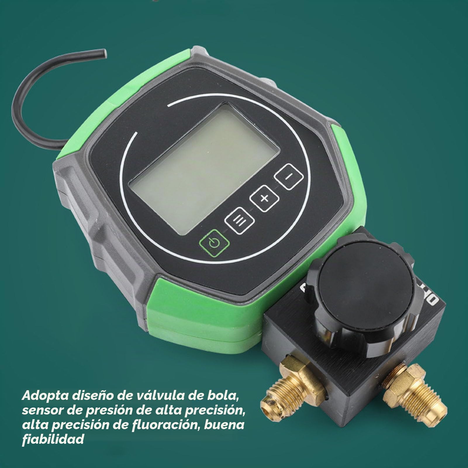 Medidor de Vacío Digital, Probador de Medidor de Vacío HVAC, Diseño de Válvula de Bola de 0-6000kPa, Ventana de Visualización HD, Alta Precisión para Mantenimiento e Instalación