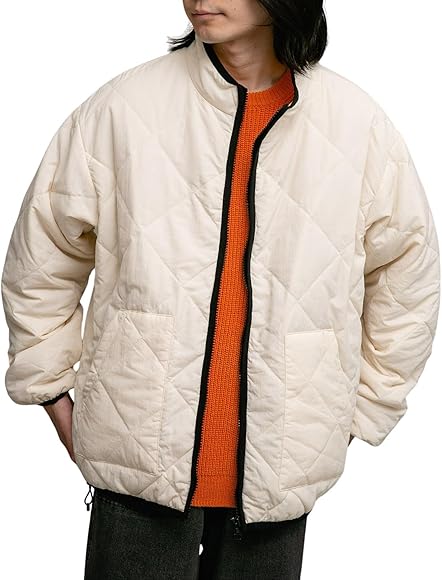 leinwande スタンドカラー・パフジャケット/ベージュ