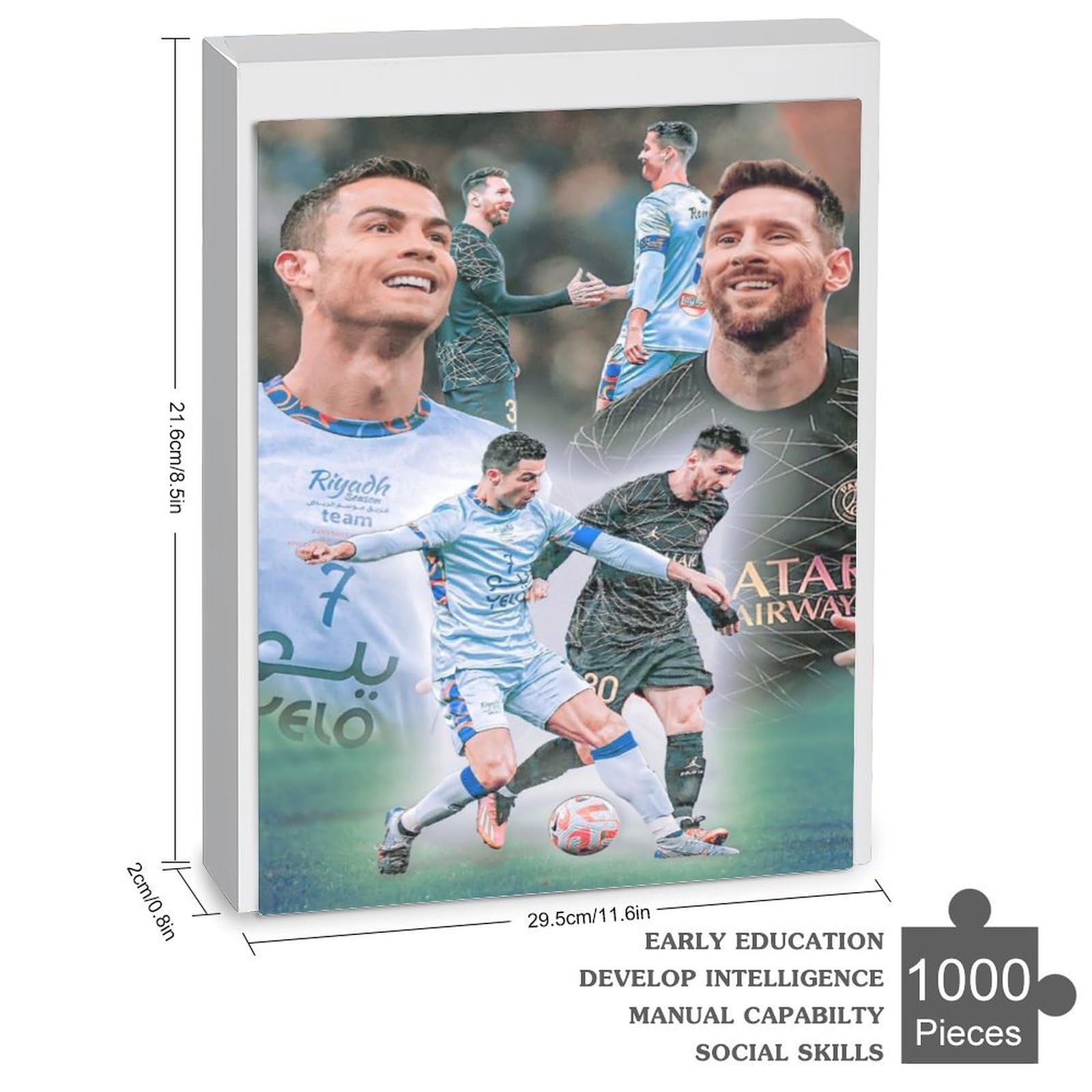 Rompecabezas De 1000 Piezas De Messi – Puzzle Desafiante De 38x26 Cm Para Adultos Y Adolescentes, Con Póster Incluido