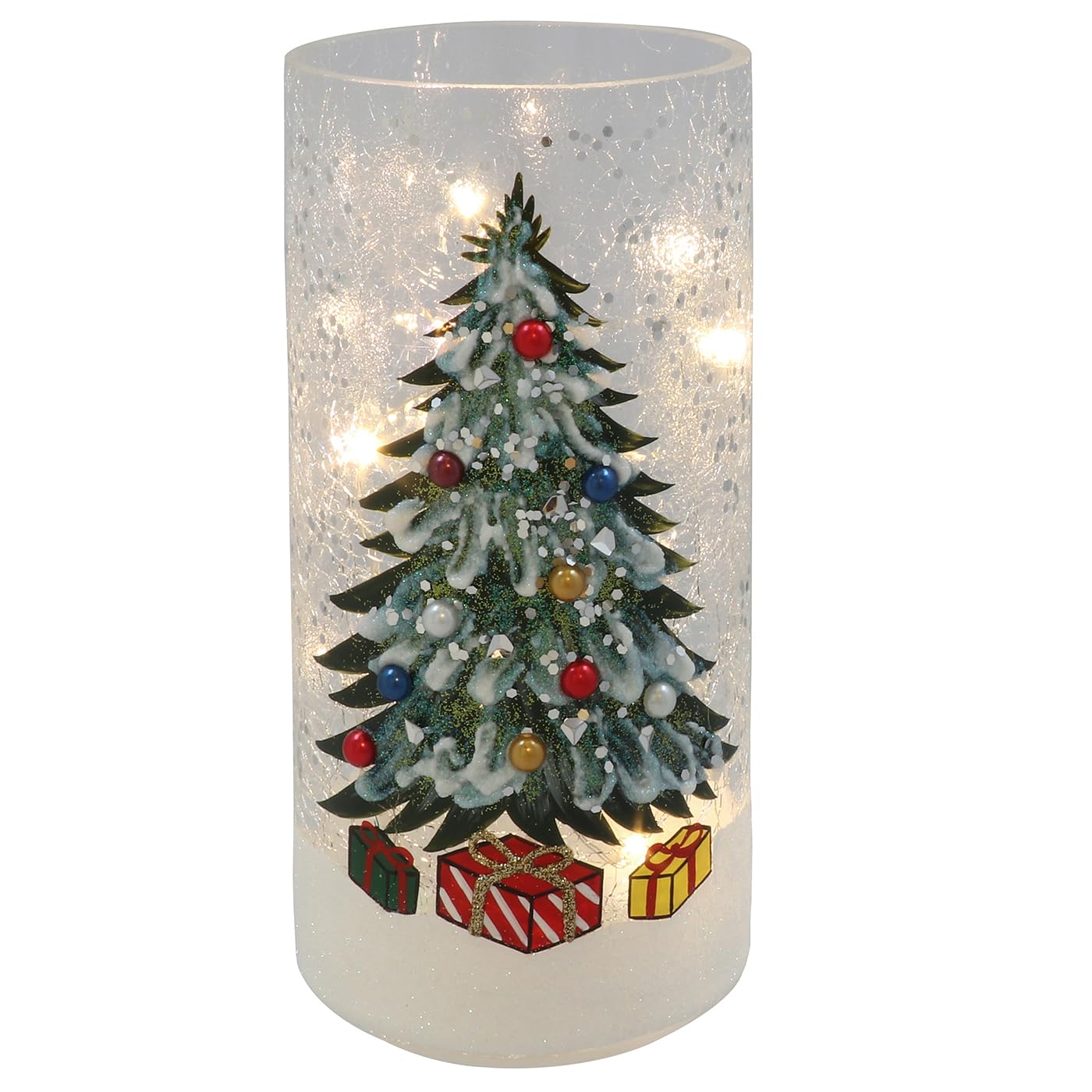 Christmas Tree Crackle Glaze LED Cordless Lamp JD355471