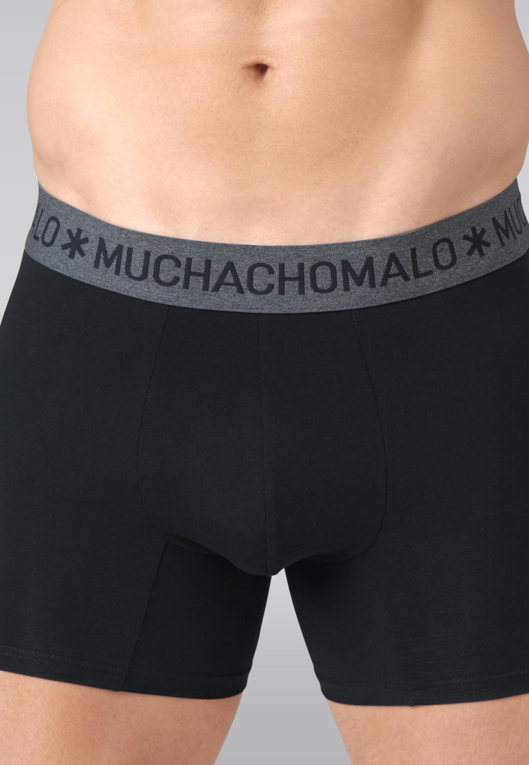 Muchachomalo Calzoncillos para Hombre, Ropa Interior Lisa de Algodón para Hombre, Pack de 3 Unidades, Bóxers Lisos de Corte Clásico con Cintura Elástica