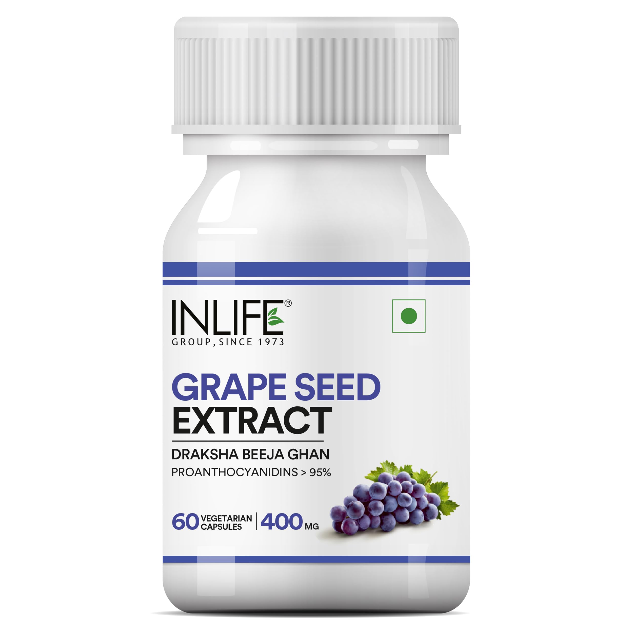 INLIFE Grape Seed Extract Supplement 400mg, 95% OPC, 60 Veg Caps — Amazon image 9