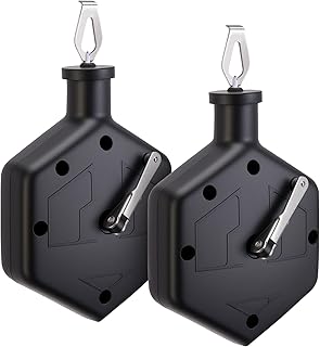 RUBII 2 Pcs 100Ft Chalk Line Reel Box, Portable Chalk Reel with Carabiner, Black Chalks Line Tool for Construction Carpentry Projects Drawing Straight, 6 Locking Positions