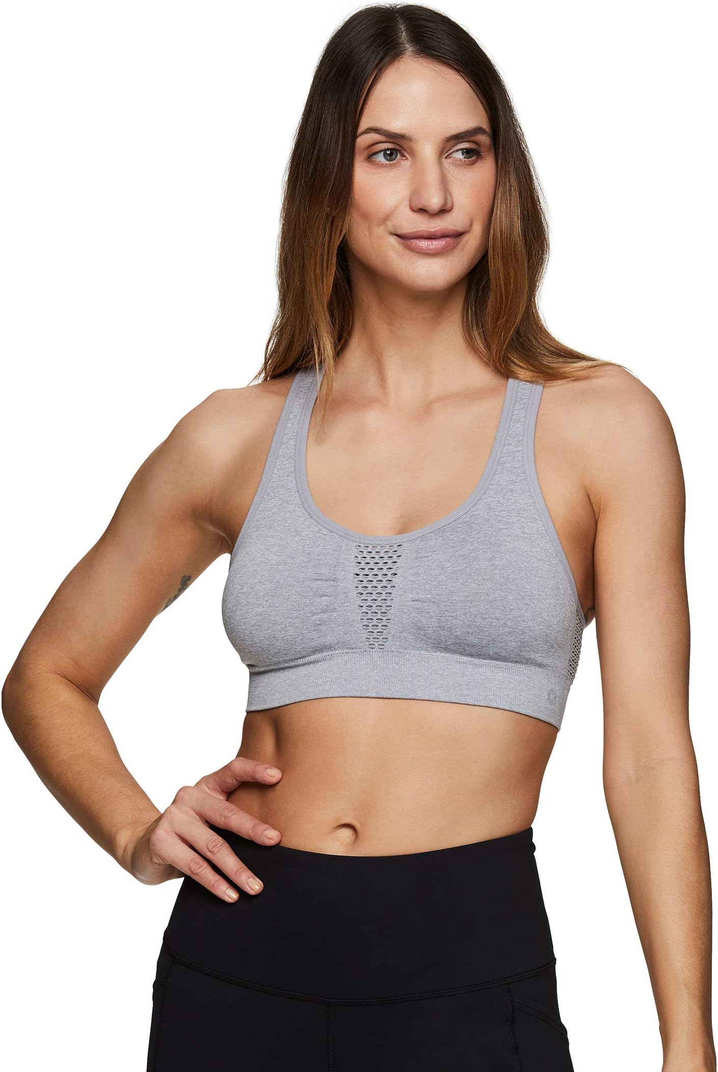 RBX Active Women's Fashion Strappy Seamless Low Impact Workout Sports Bra