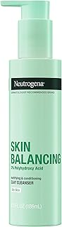 Neutrogena Skin Balancing Kaolin Clay Cleanser with 2% Polyhydroxy Acid (PHA), Mattifying & Conditioning Face Wash for Oil...