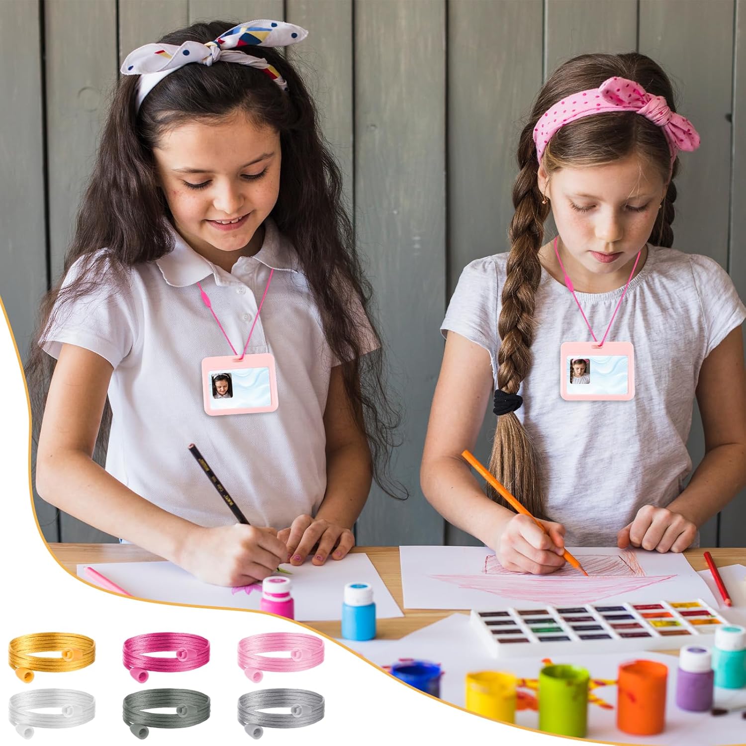 30 Sets Breakaway Clasp with Necklace Cords, Nylon Breakaway Clasp for Lanyard, Nylon Lanyard String Rope for DIY Jewelry Making Pendant Bracelet Craft, Vivid Colors - Image 7