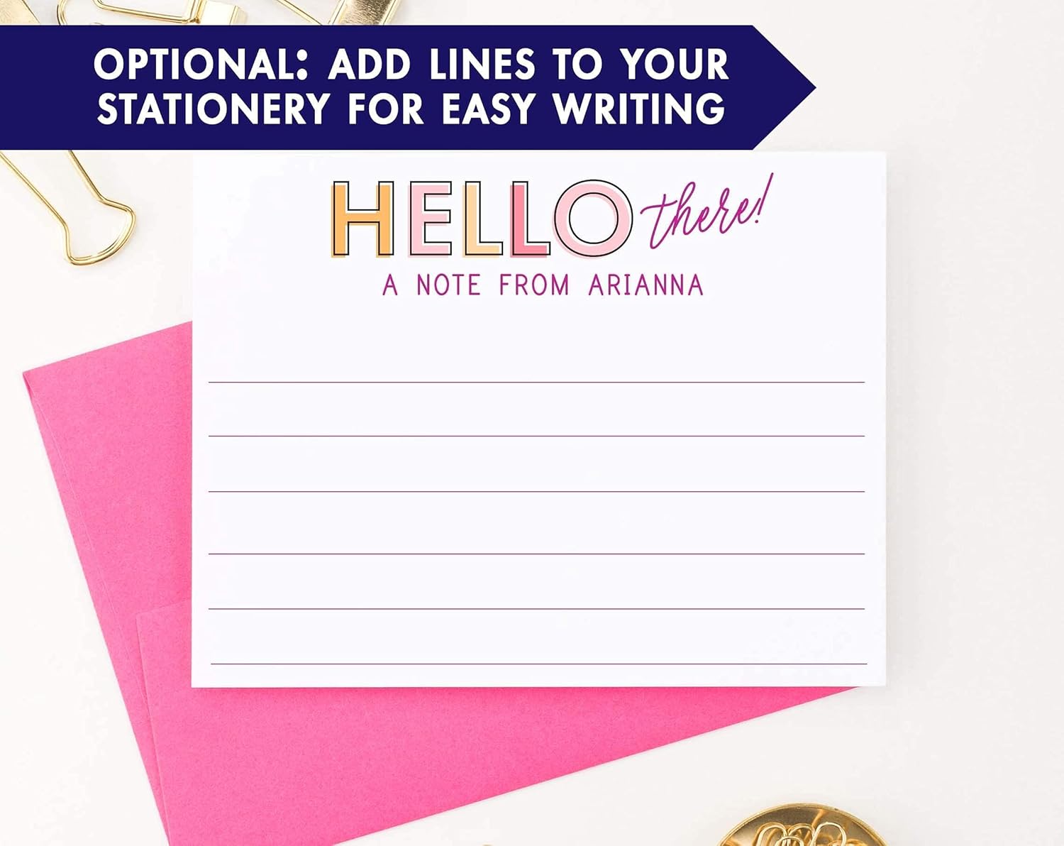 Cute Personalized Thank You Stationery for Girls, Personalized FLAT Stationery for Girl, Cute Stationary for Kids Thank You Notes, Girls Stationary with Envelopes, Your Choice of Quantity