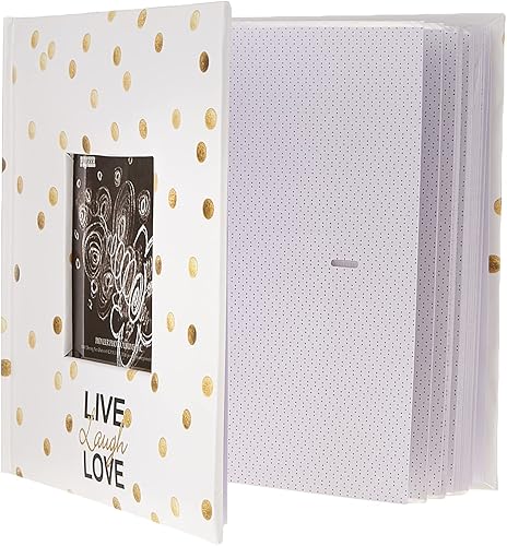 Miniatura 3 de Pioneer Photo Albums Golden Dots Live Laugh Love - Álbum de fotos (200 unidades, 4 x 6 pulgadas), color dorado