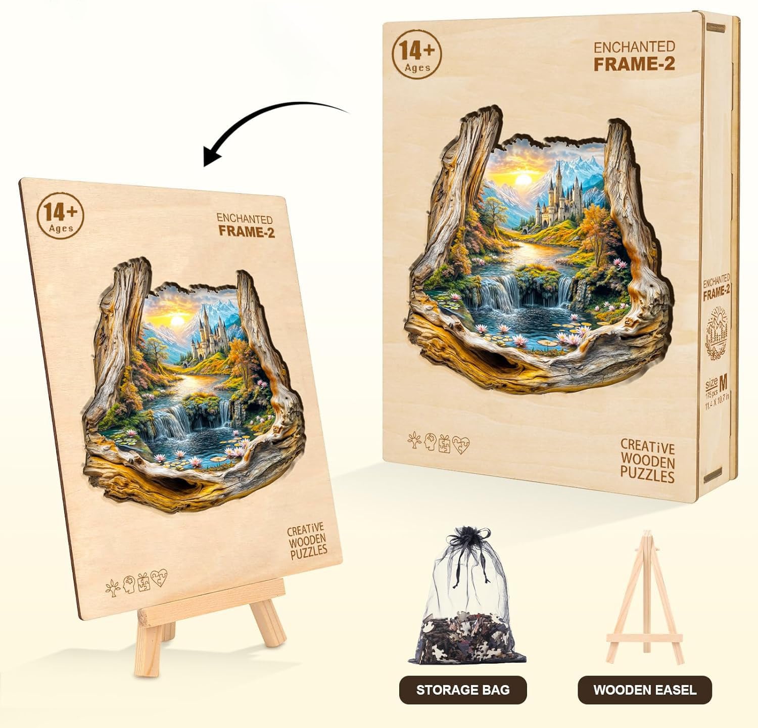 Puzzle de Madera para Adultos,Marco Encantado Rompecabezas de Madera, Rompecabezas de Partes de Animales, Puzzle de Adultos con Caja Wooden Puzzles (230 Piezas-L-34 * 30.9cm)
